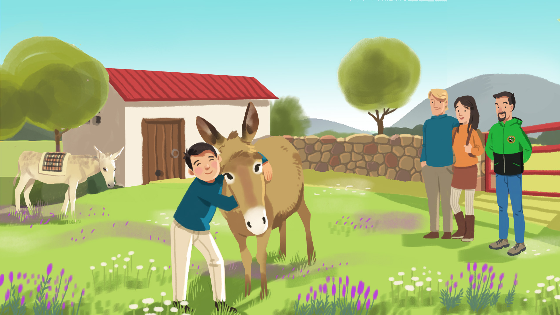 Agroturismo mejor que una Casa rural con granja en madrid españa con animales vacas gallinas y burros